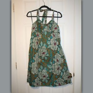 NWT The Limited Floral Halter Dress 100% cotton